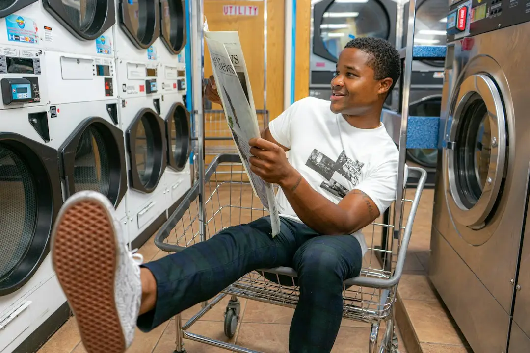 Espace de pressing moderne, illustration d’un projet de création d’entreprise dans l’entretien textile